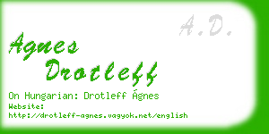 agnes drotleff business card
